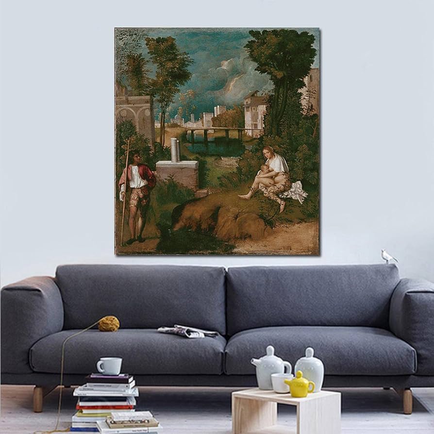 Amazon.co.jp: ジョルジョーネ。有名な絵画の複製-「テンペスタ